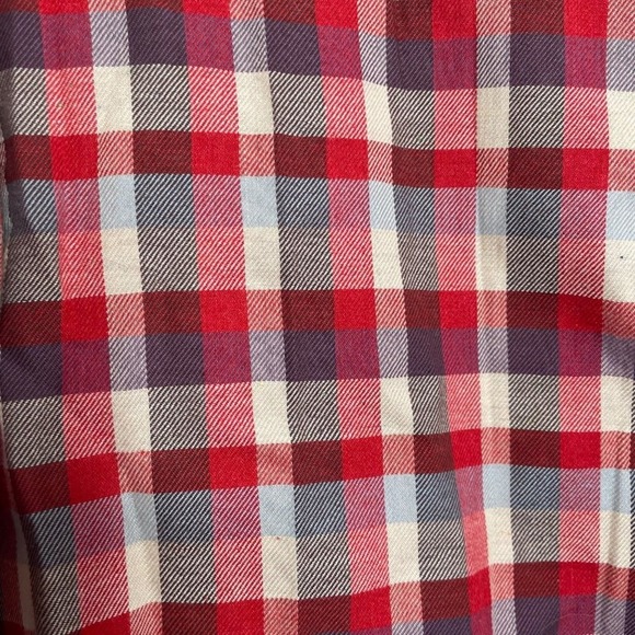 Ben Sherman Mens Red White Blue Plaid Button Down Long Sleeve Shirt Small - Picture 12 of 16